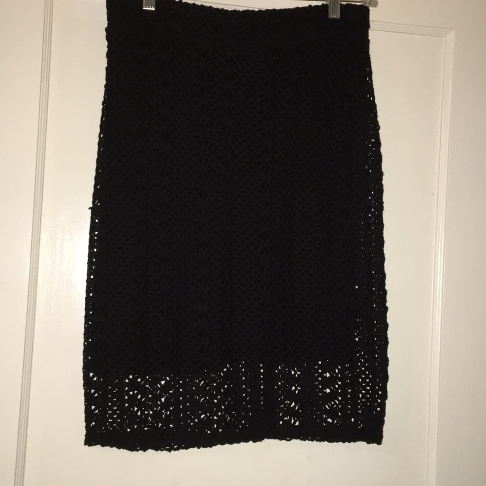 NWOT Free People Black Crochet Skirt